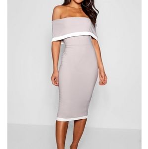 Off shoulder midi dress